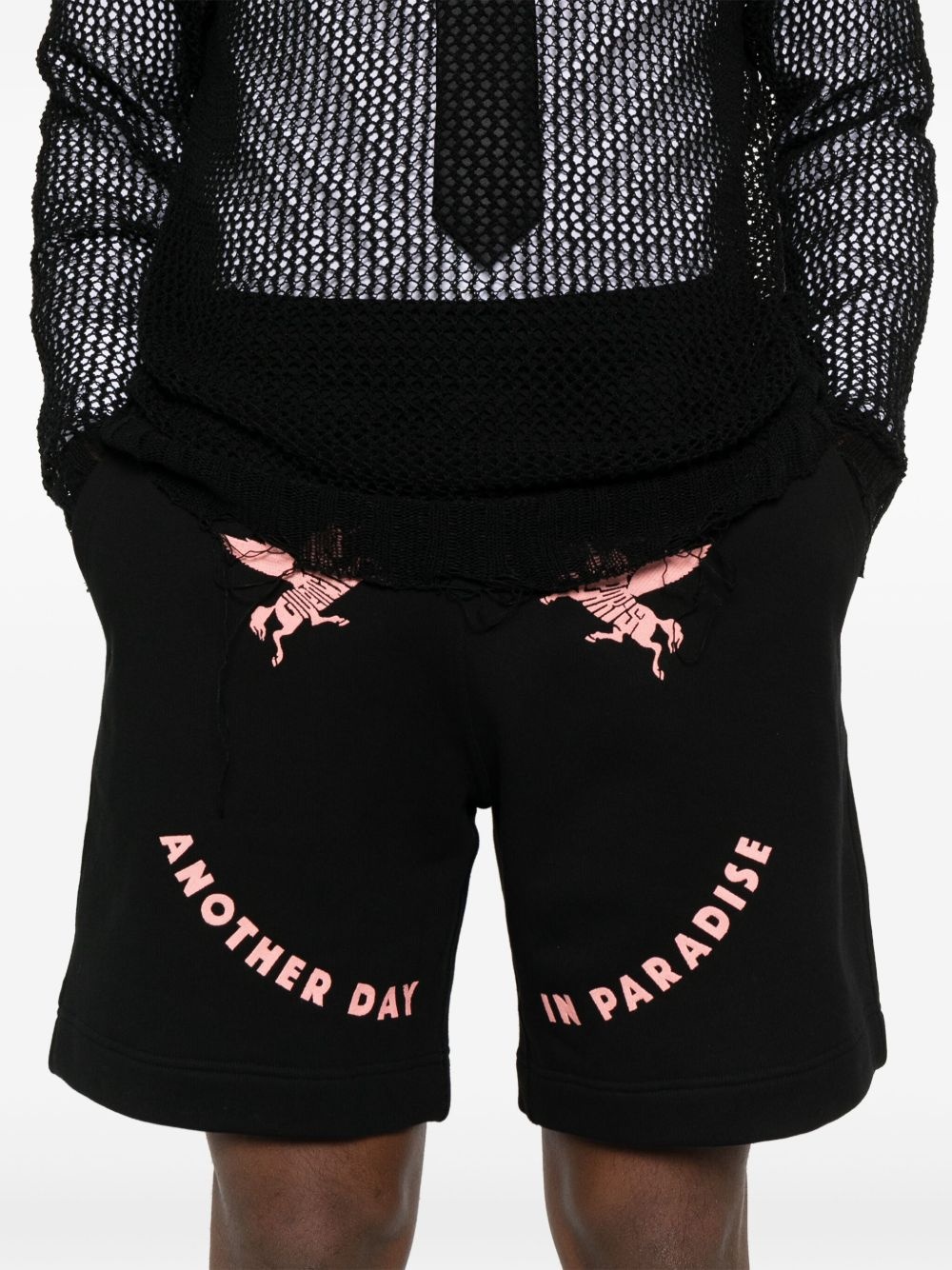 unicorns-embroidered shorts - 5