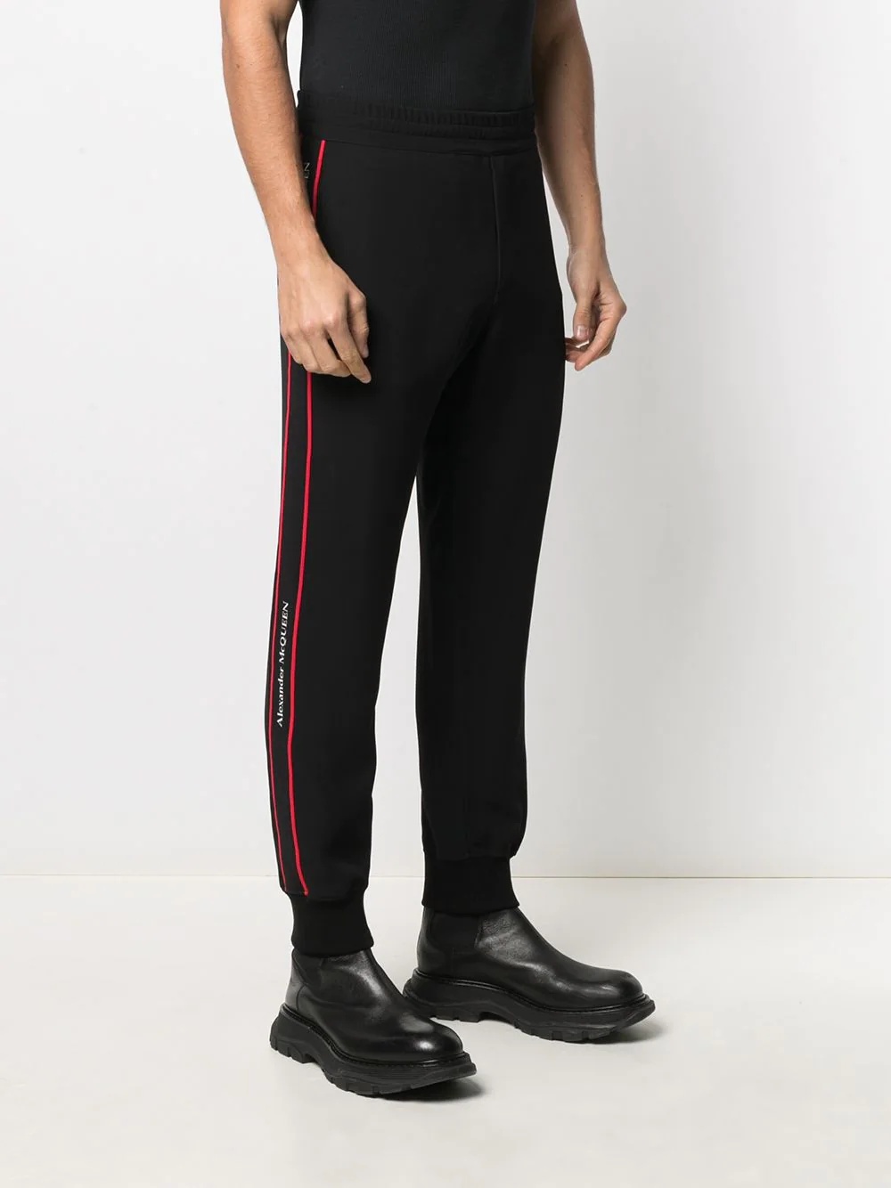 logo tape track trousers - 3