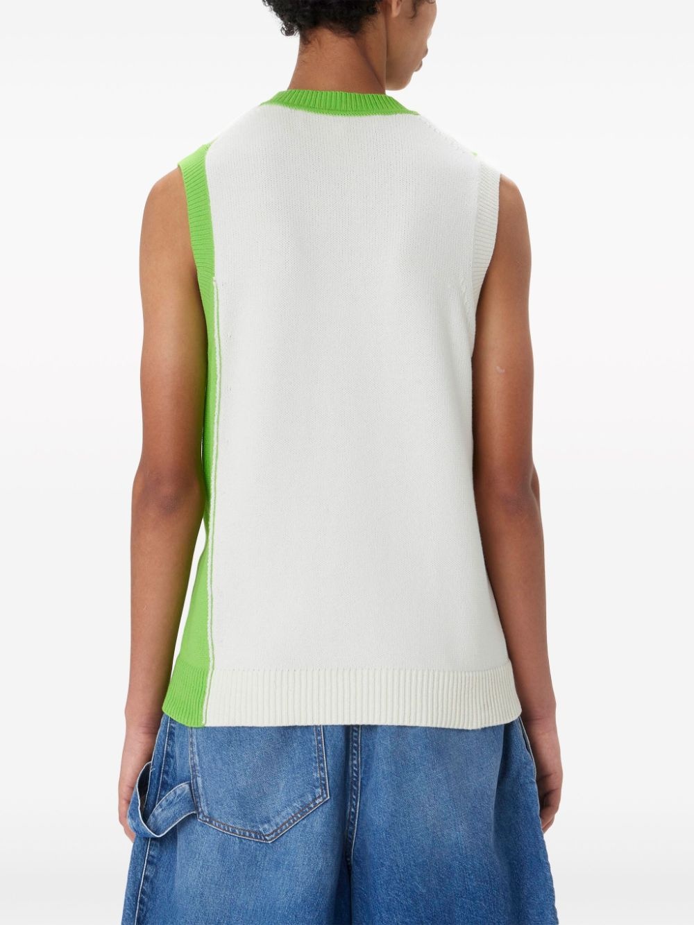 JWA two-tone knitted vest - 5