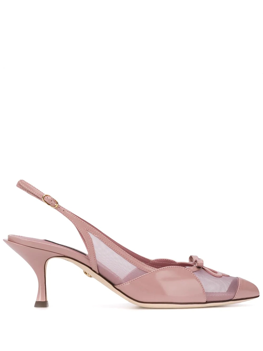 mesh-panel slingback pumps - 1