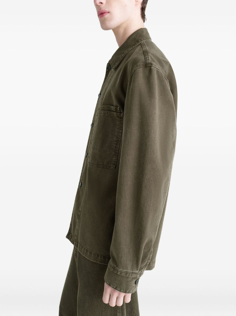 patch-pocket denim overshirt - 4