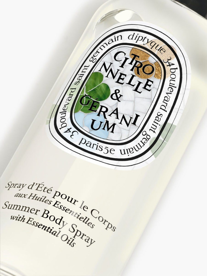 Diptyque Lemongrass & Geranium - Summer body spray with essential oils outlook