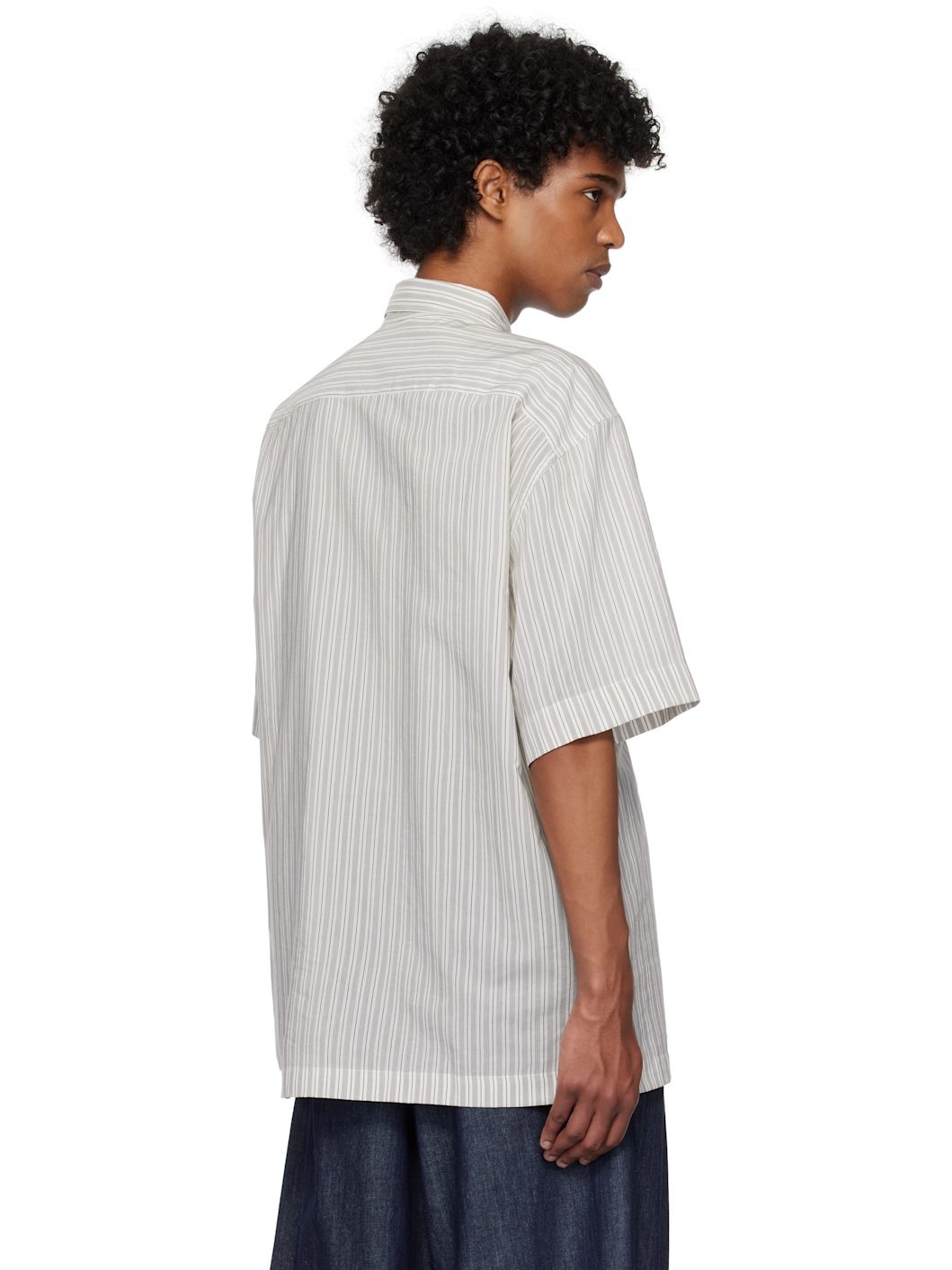 Gray Striped Shirt - 3
