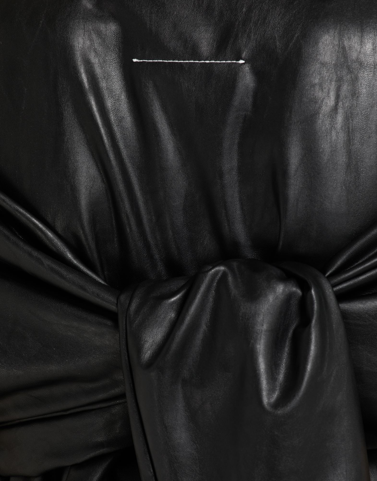 Oversized faux leather sweatshirt - 6
