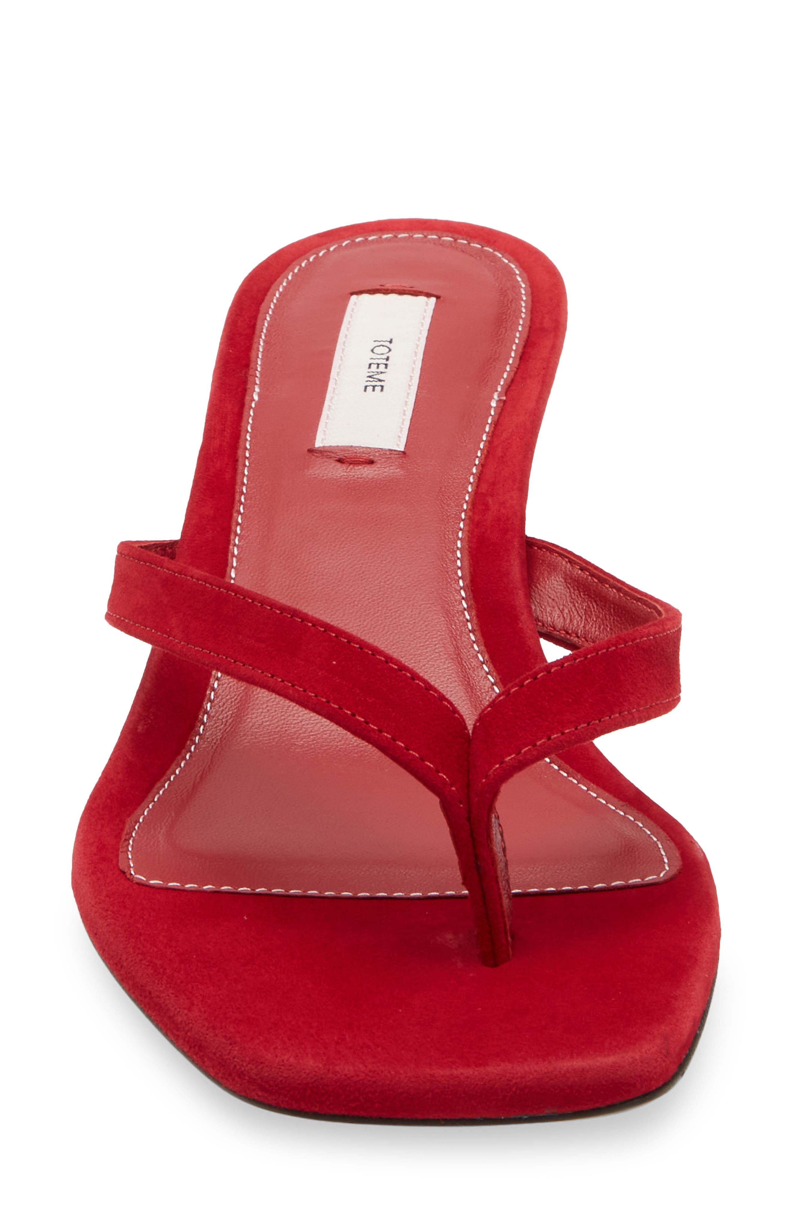 TOTEME Kitten Heel Flip Flop in Scarlet at Nordstrom - 4