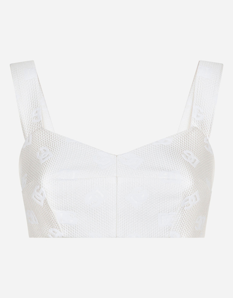 Jacquard top with all-over DG logo 1