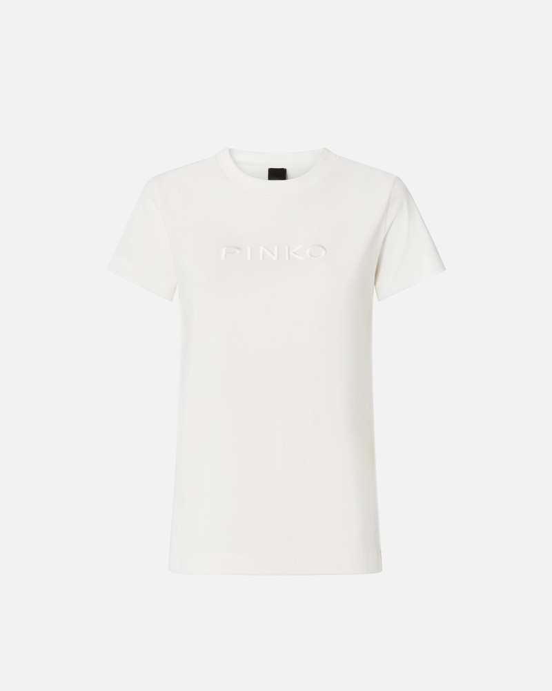 T-SHIRT WITH PINKO LOGO EMBROIDERY 1