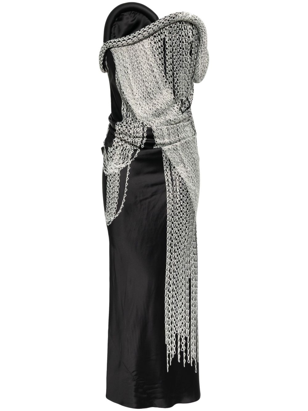 asymmetric corset detail dress - 1