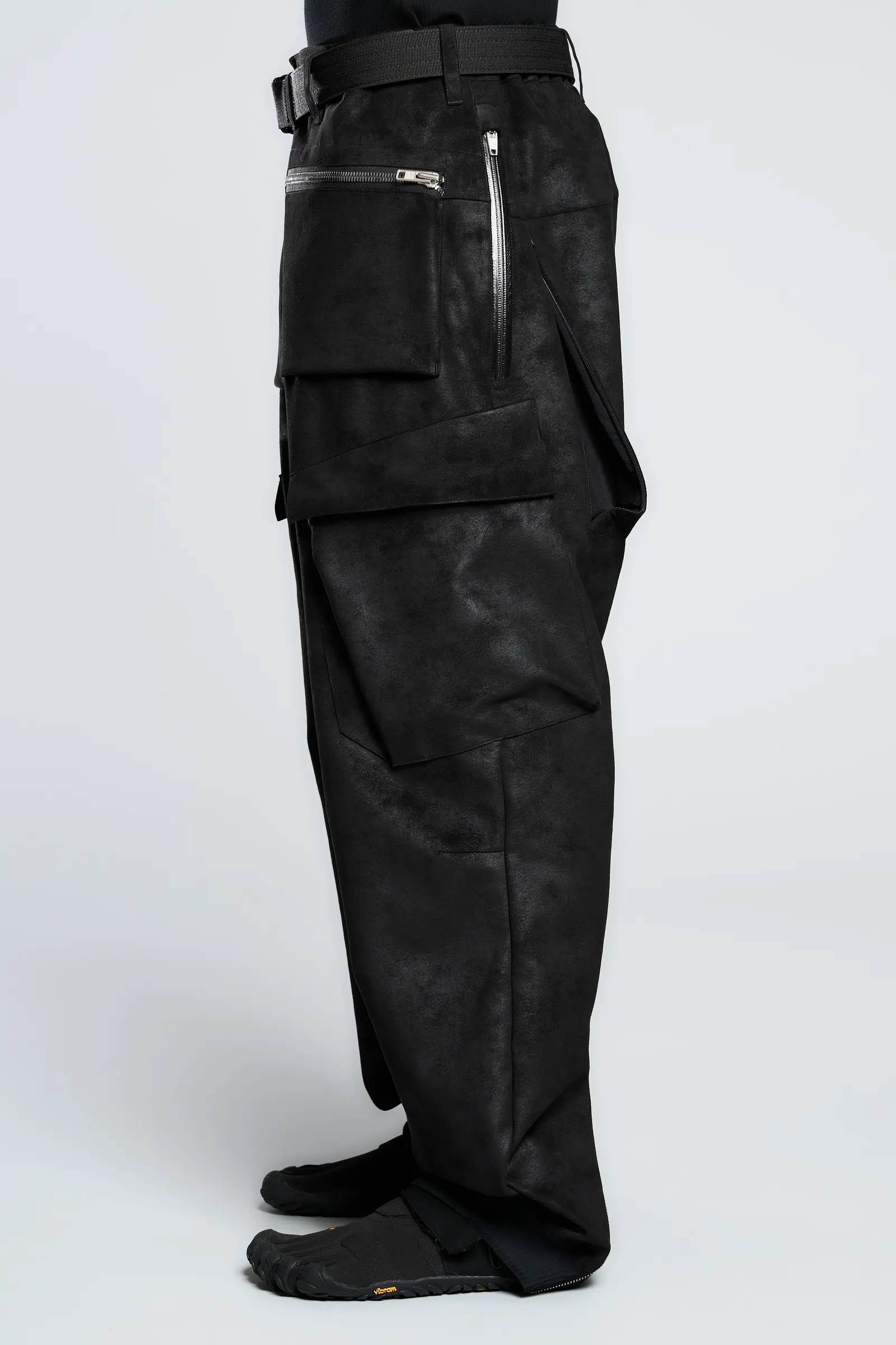 P38-TO Scrim Laced Ultra-Microfiber Cargo Pant Black - 12
