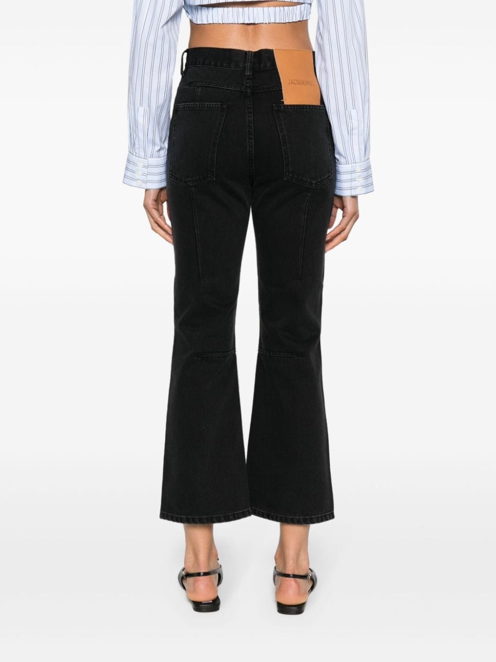 Le de-NÃ®mes court high-rise flared jeans - 4