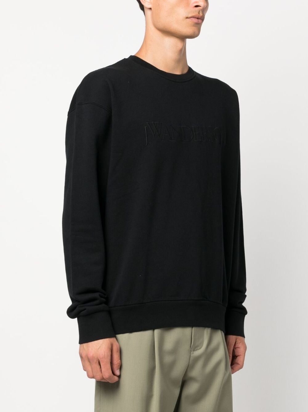 logo-embroidered cotton sweatshirt - 3