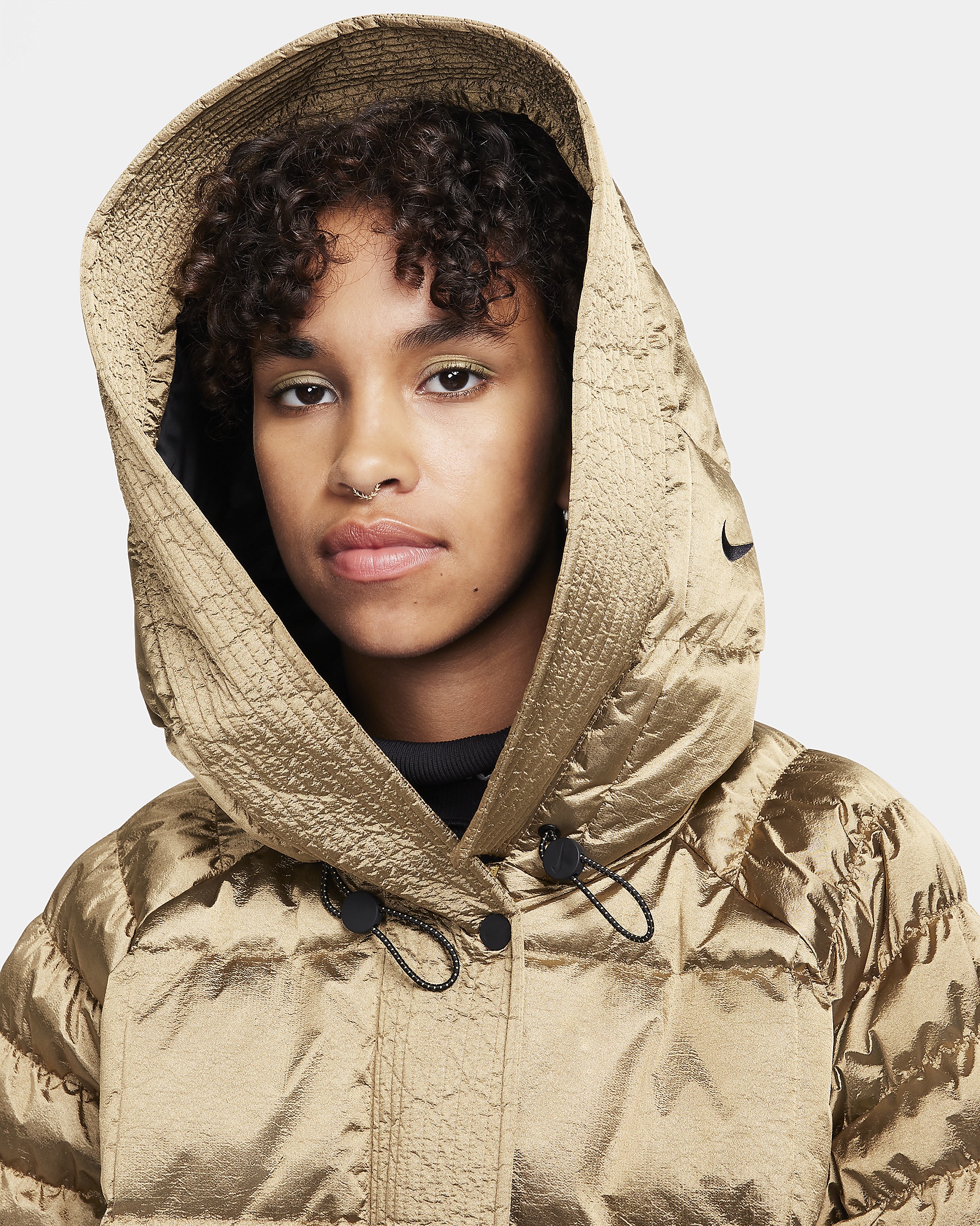 Nike Sportswear Swoosh Puffer Shine PrimaLoft® Women's Therma-FIT Oversized Hooded Jacket - 8