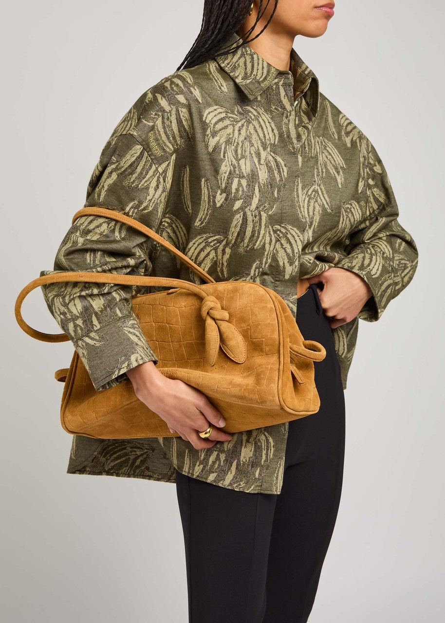 Jacquemus Le Turismo Crocodile-effect Suede Shoulder bag - 5