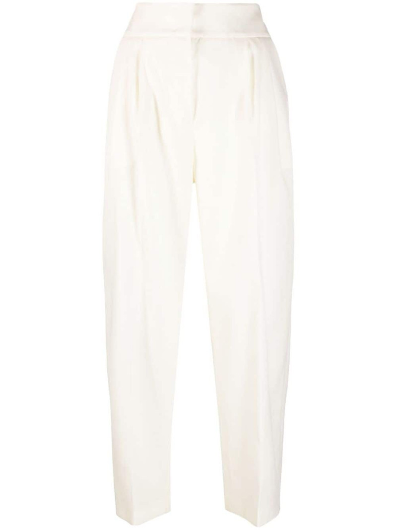 pressed-crease tapered-leg trousers 1