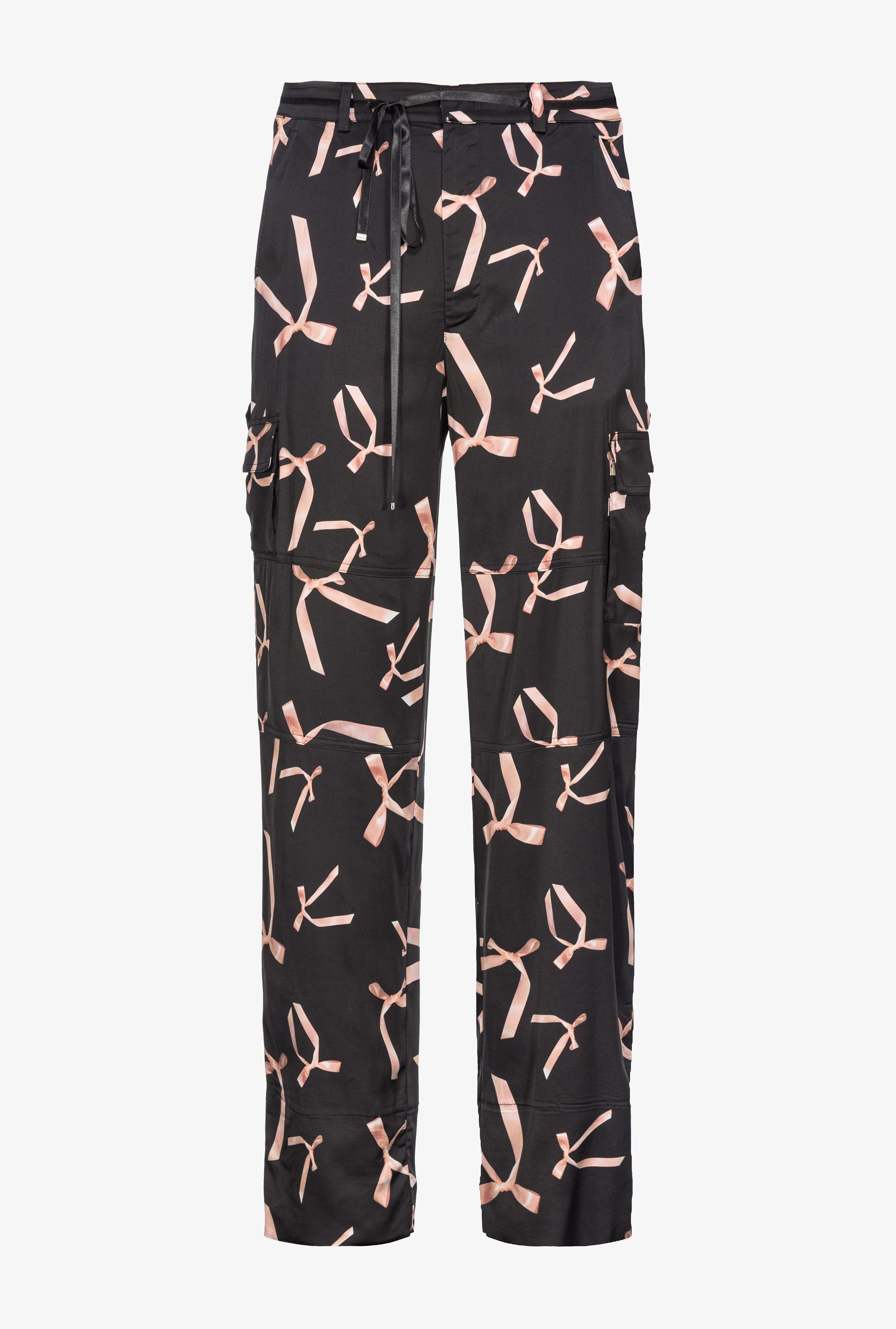 PINKO REIMAGINE BOW-PRINT CARGO TROUSERS BY PATRICK MCDOWELL - 1