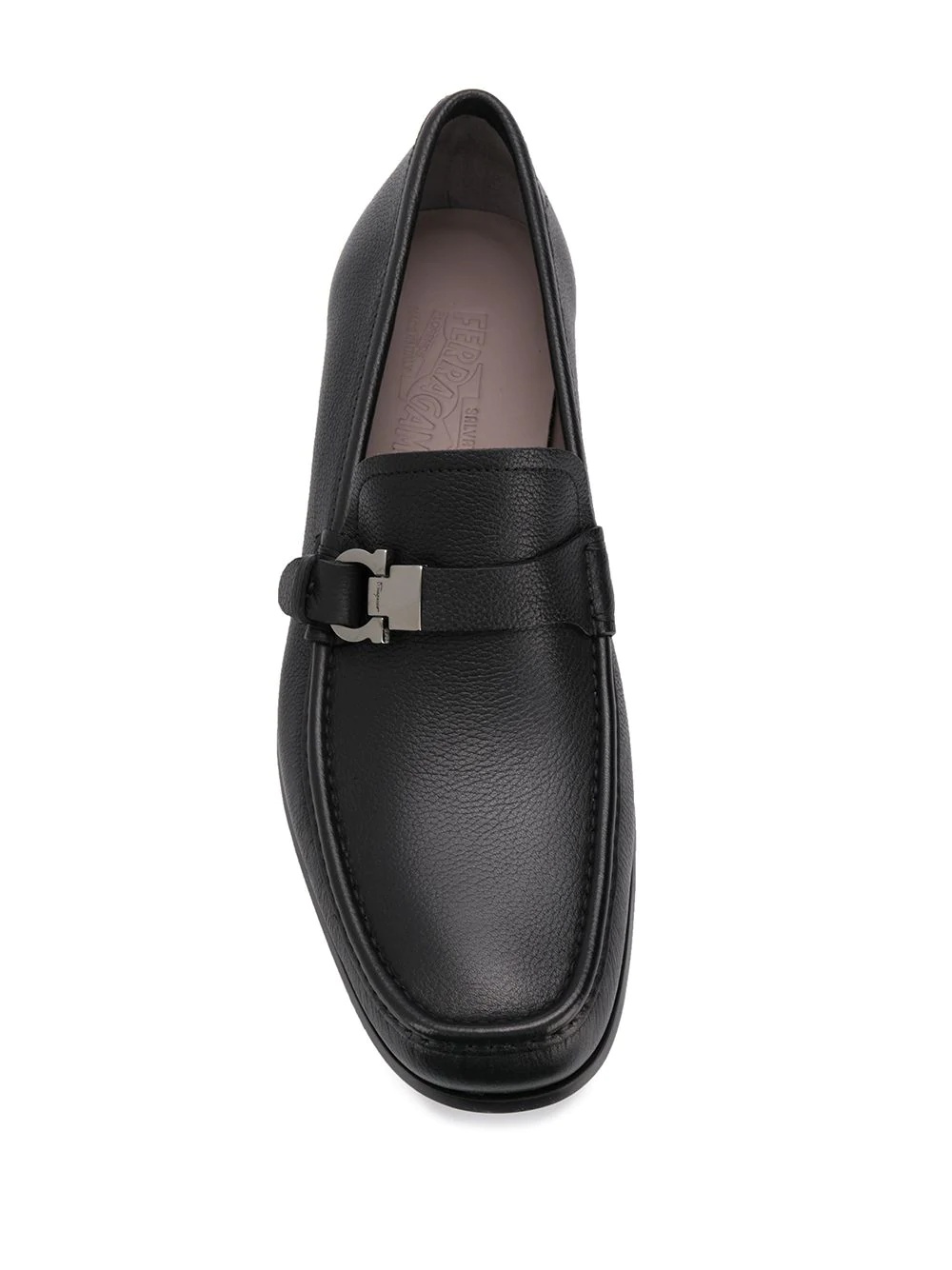 logo buckle loafers - 4