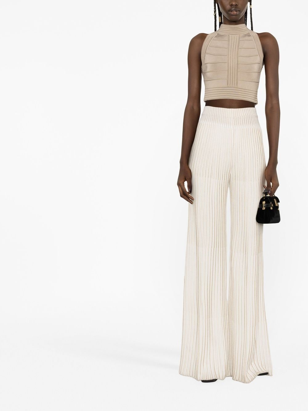 seam detailed crop top - 2