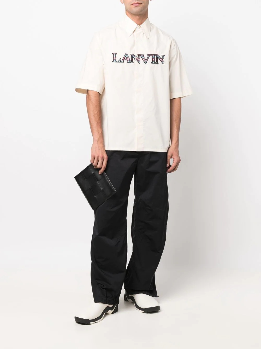 logo-embroidered shirt - 2