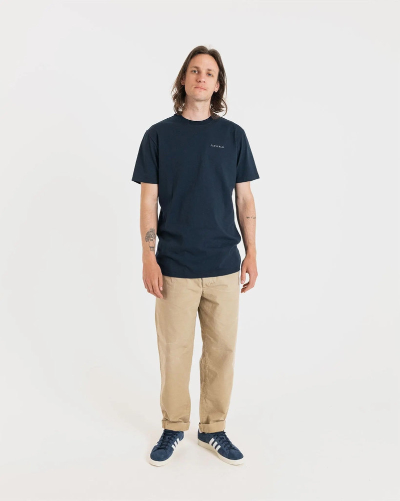 Men's Embroidered Organic Cotton T-Shirt Navy 3