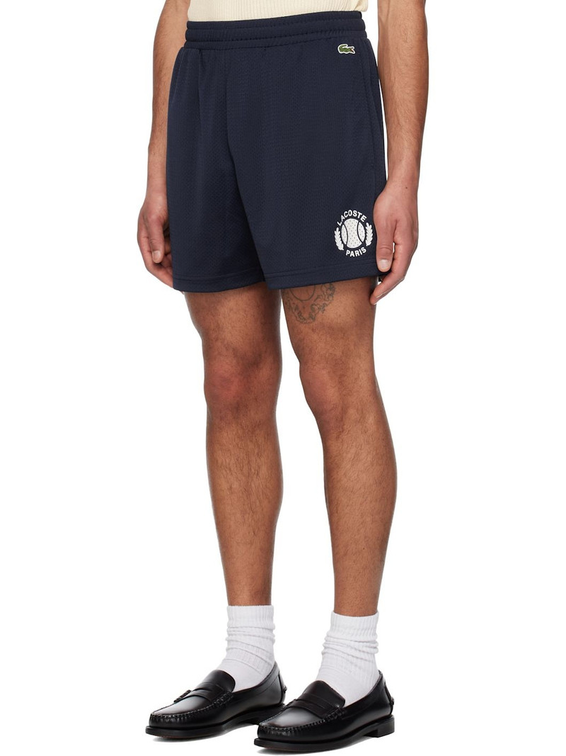 LACOSTE Navy Tennis Heritage Shorts outlook
