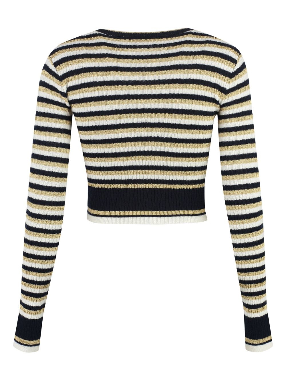 striped cropped sweater - 5