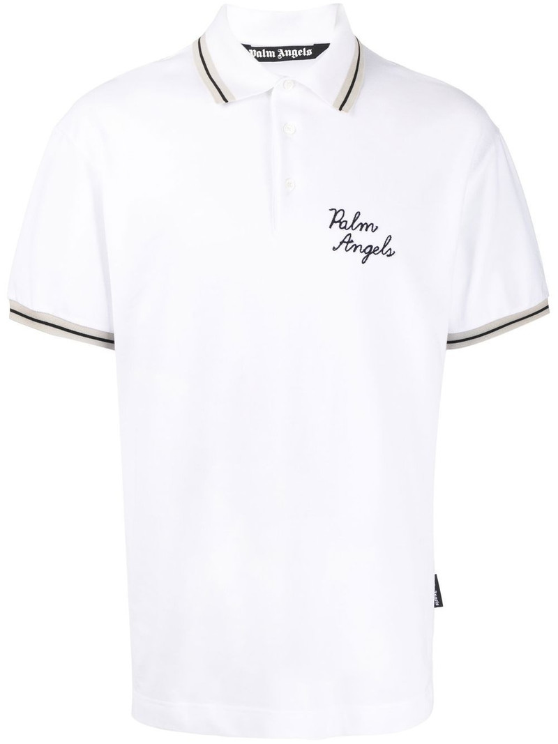 logo-embroidered polo shirt 1
