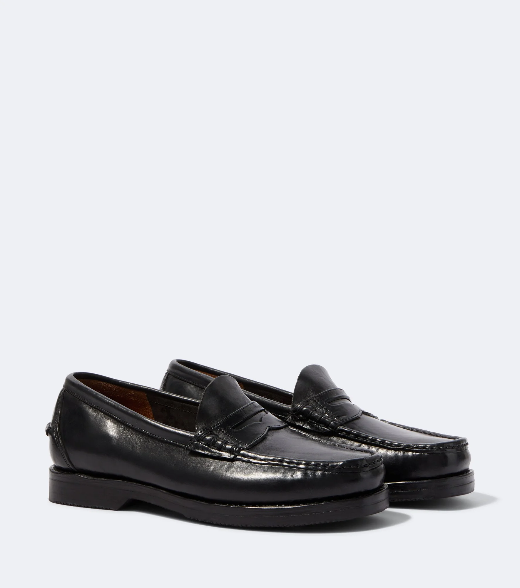 Fabro-Folk leather penny loafers - 1