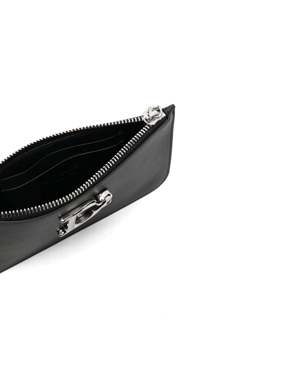 logo-plaque leather purse - 3