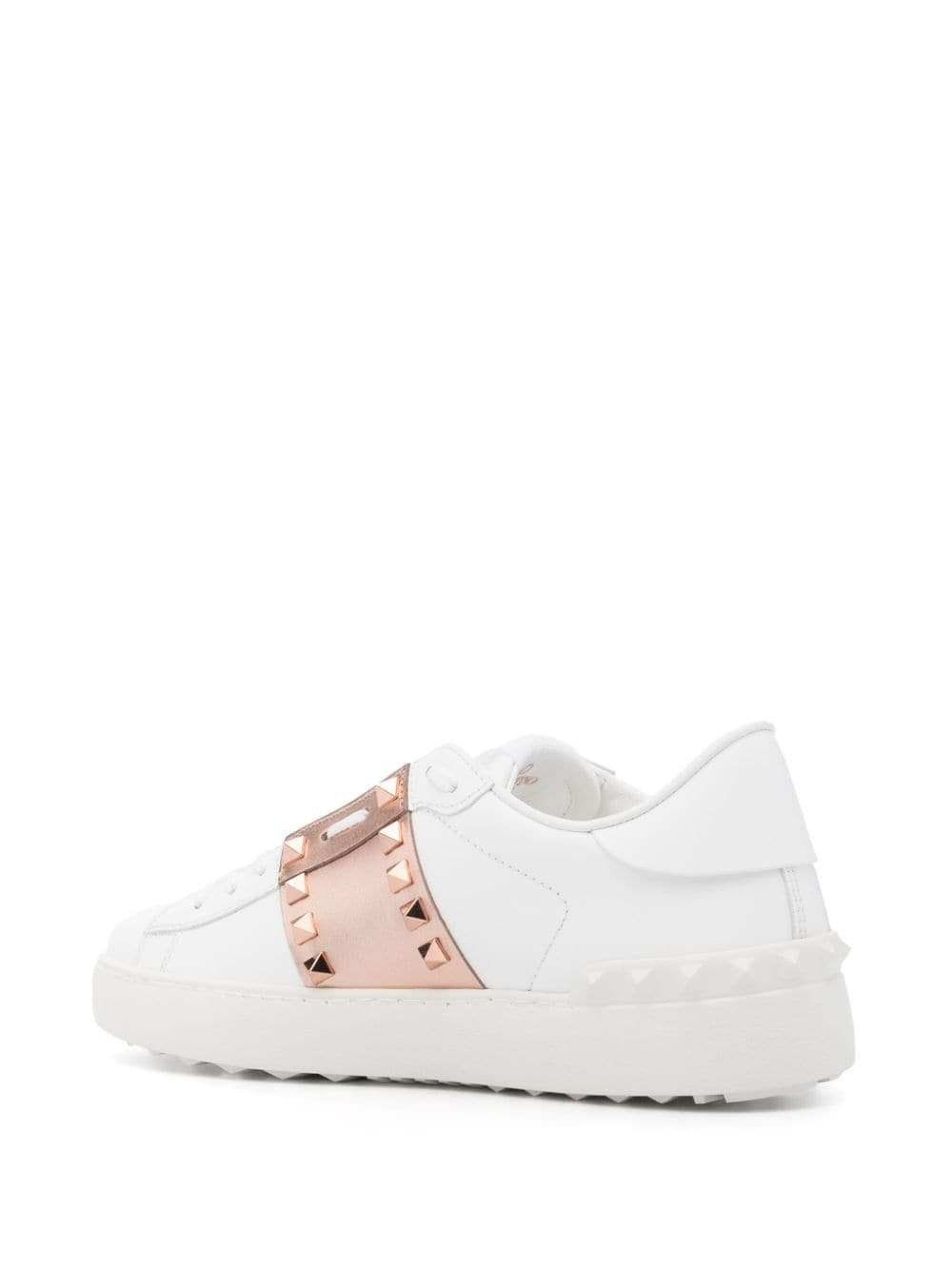 Rockstud leather sneakers - 3