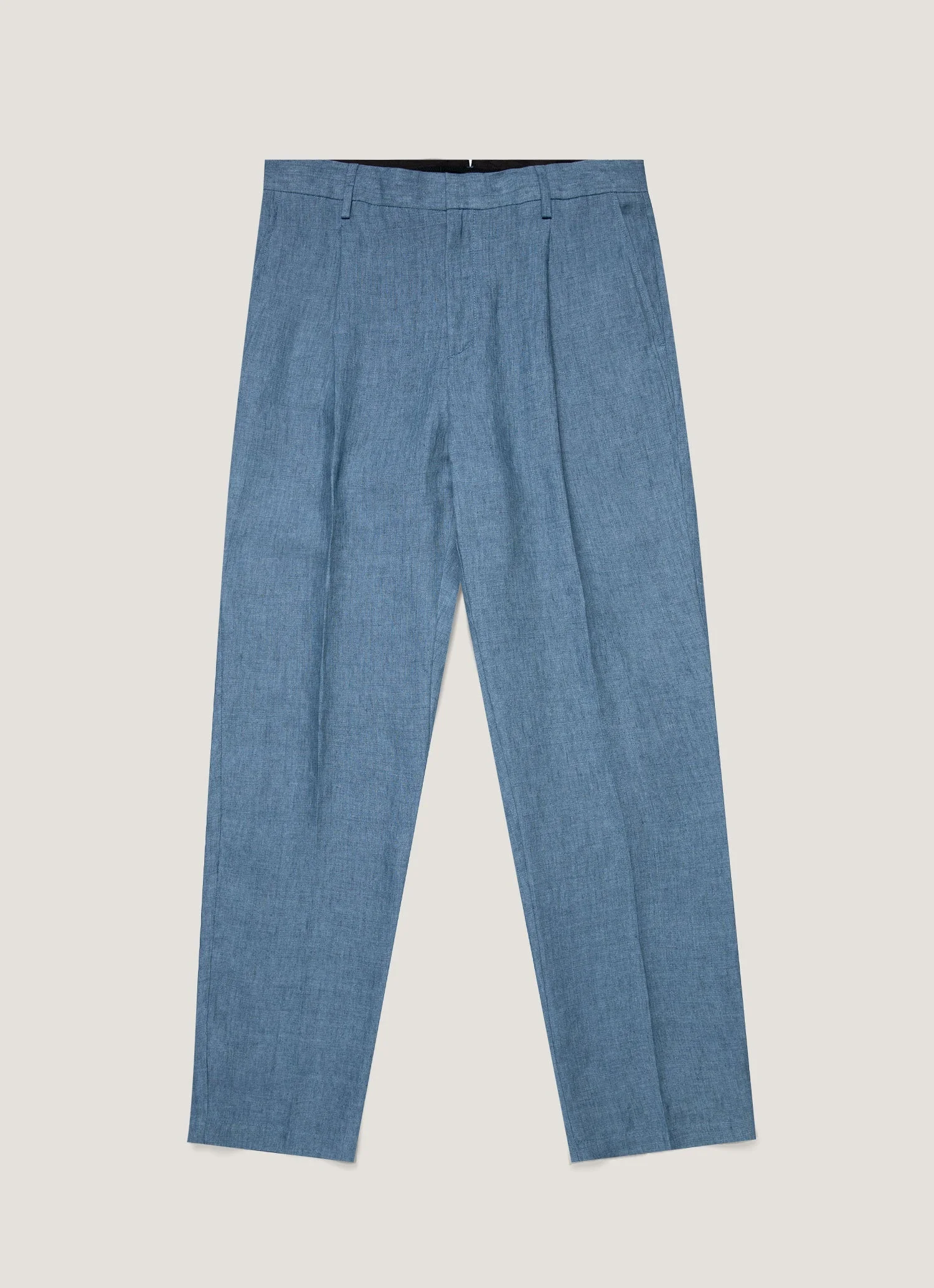 Pleated Linen Trouser - 1