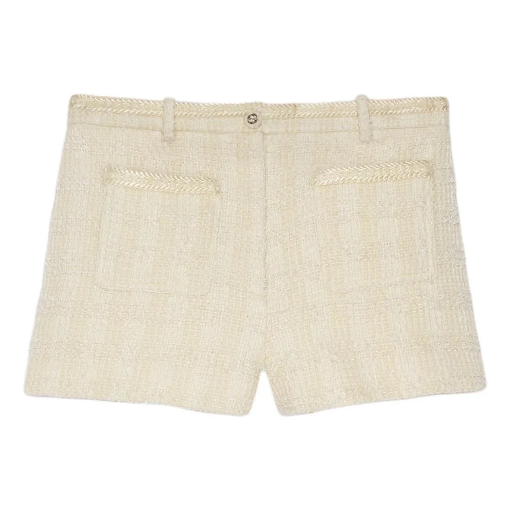 (WMNS) Gucci Wool Tweed Shorts 'Ivory' 776464-ZAOOU-9200 - 1