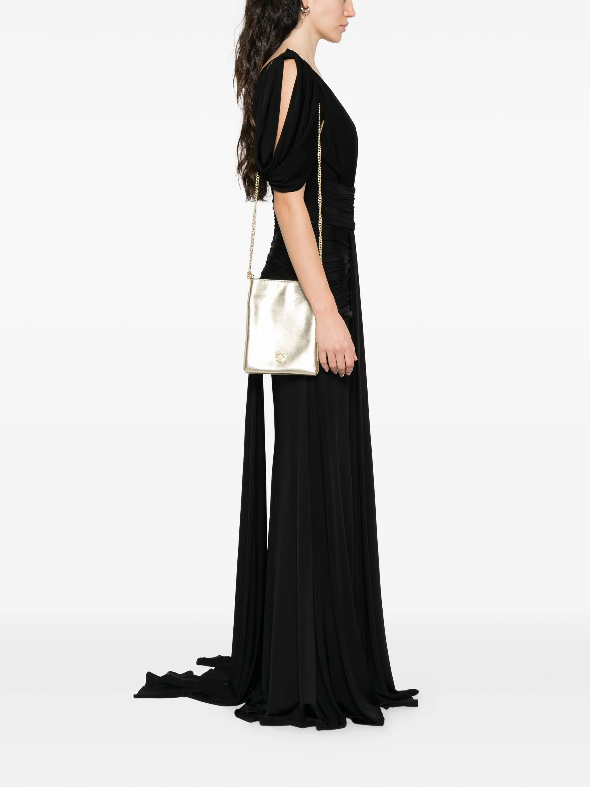 Pinko Metallic-effect Leather Cross Body Bag - 4