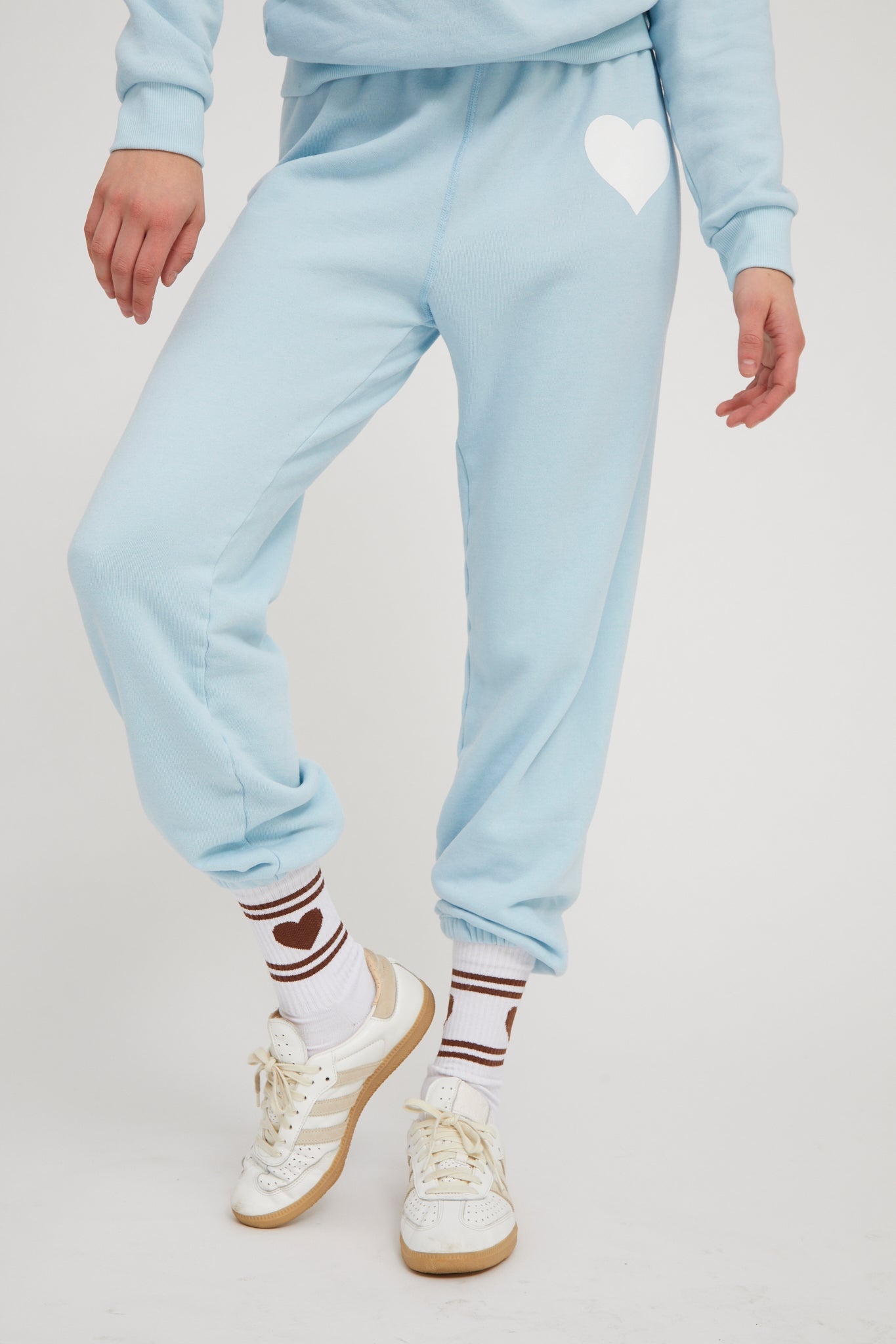 BABY BLUE HEART SWEATPANTS - 3