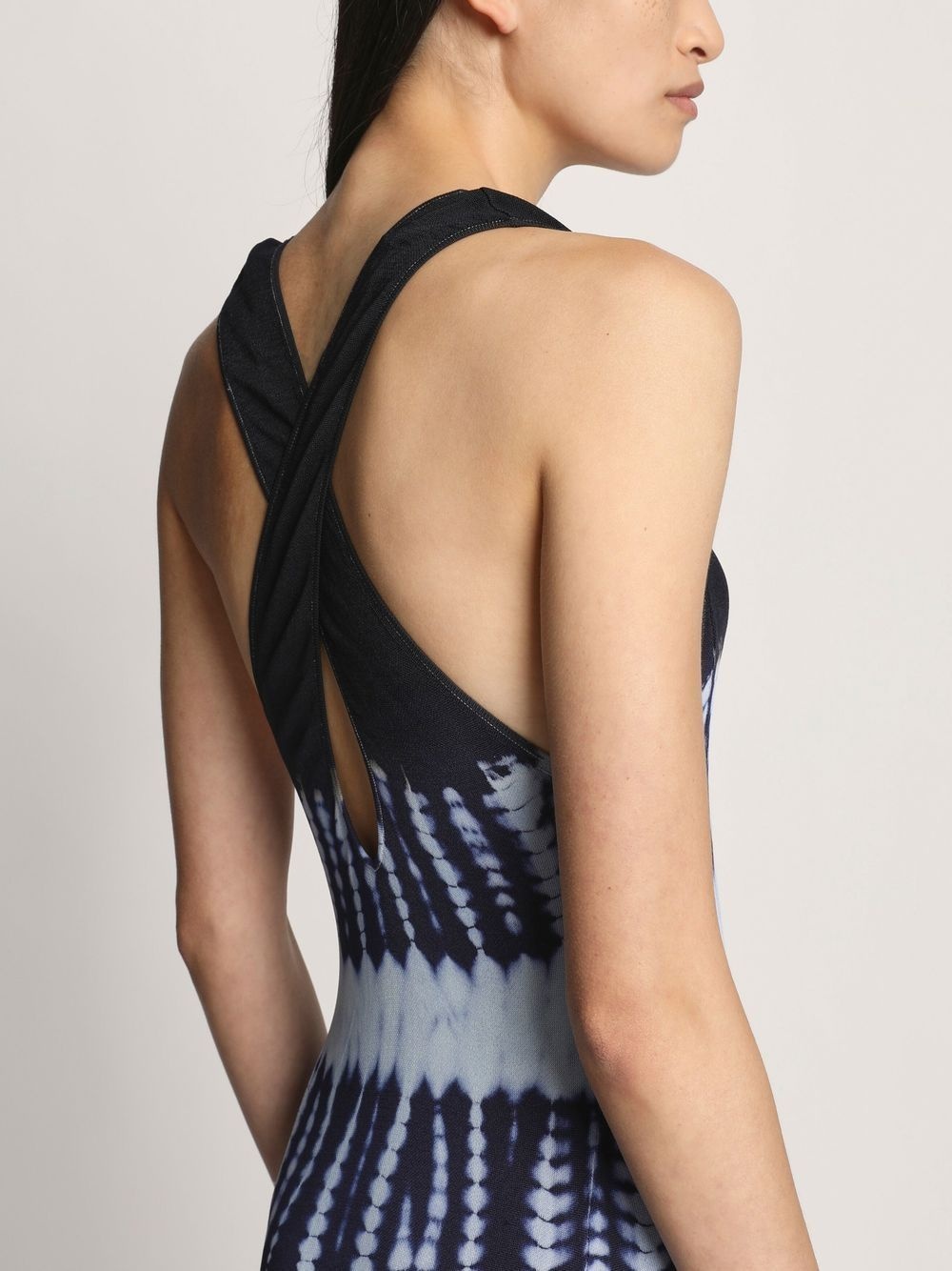 tie-dye print midi dress - 5