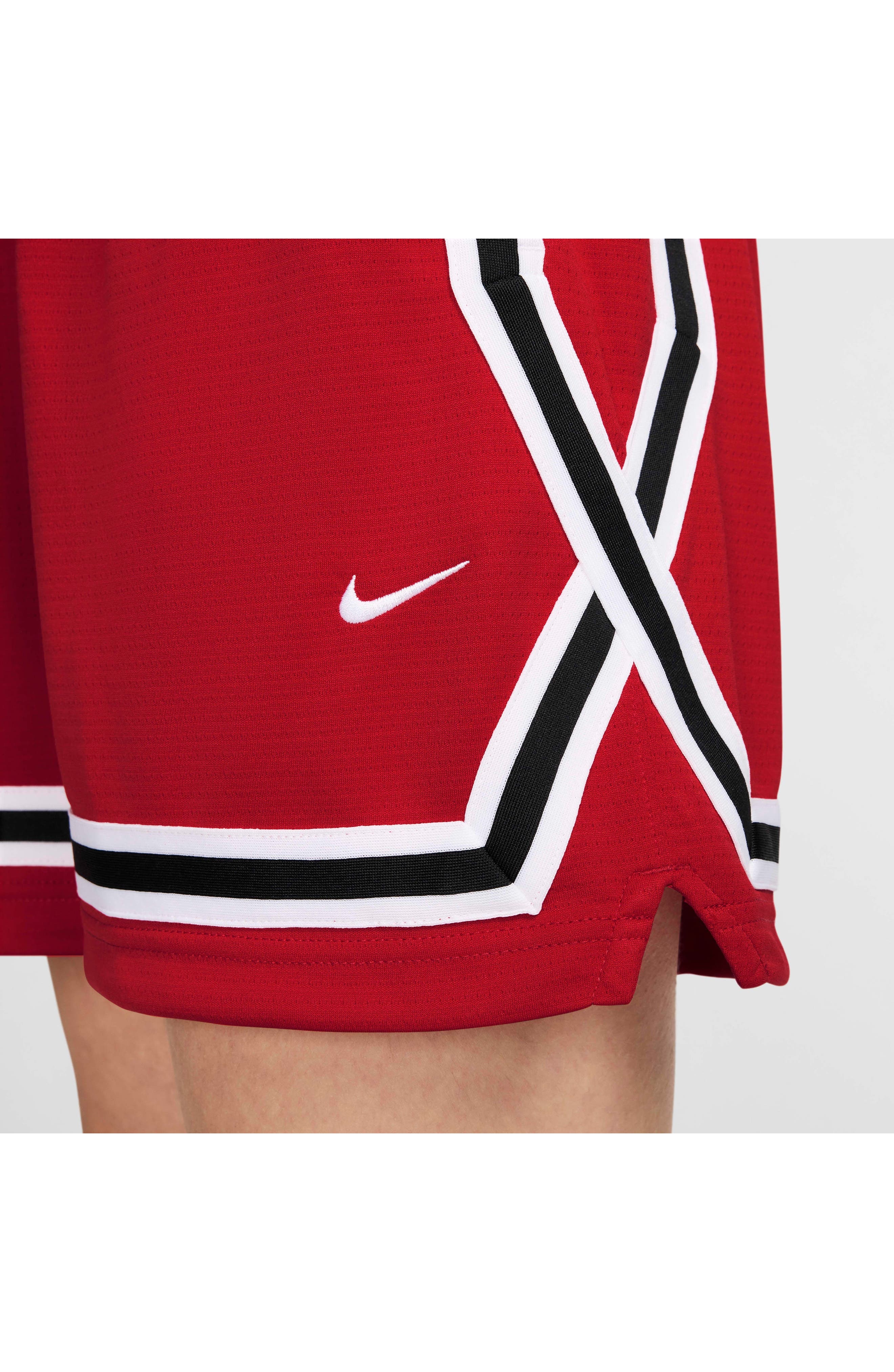 Nike Crossover Dri-FIT Performance Basketball Shorts in University Red/Black/White at Nordstrom - 6