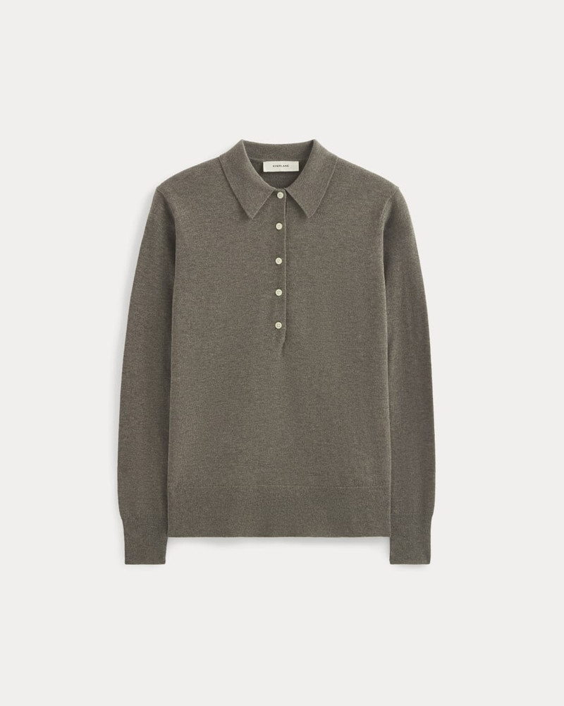 OVERSIZED POLO SWEATER IN COTTON MERINO 1