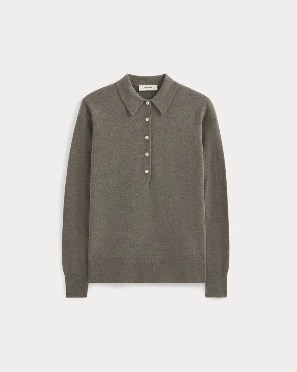 OVERSIZED POLO SWEATER IN COTTON MERINO - 1