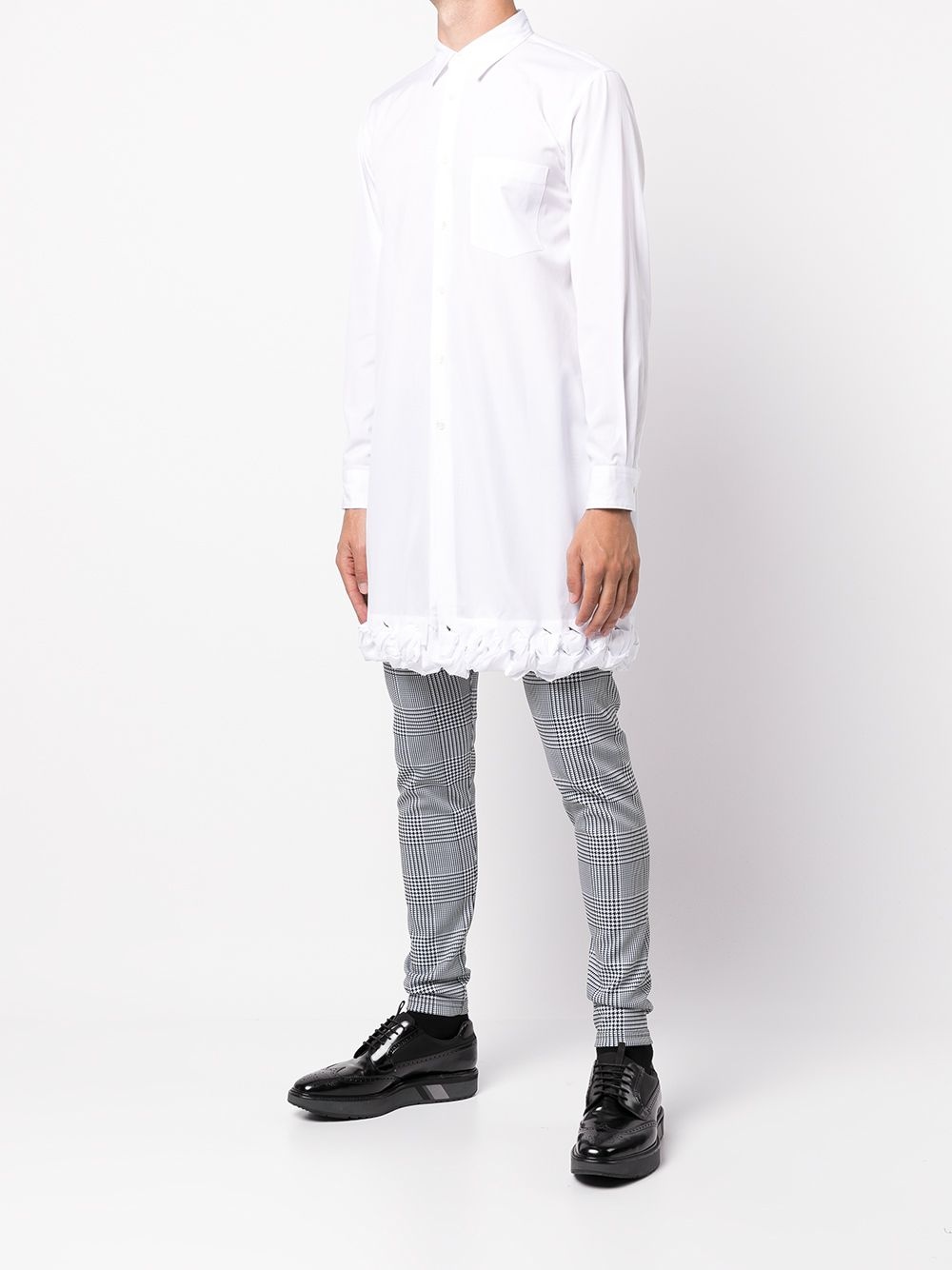 contrast-trim cotton shirt - 3