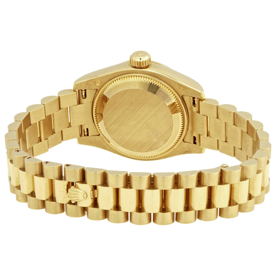 Rolex Lady-Datejust 26 Gold Dial 18K Yellow Gold President Automatic Ladies Watch 179178CDP - 3