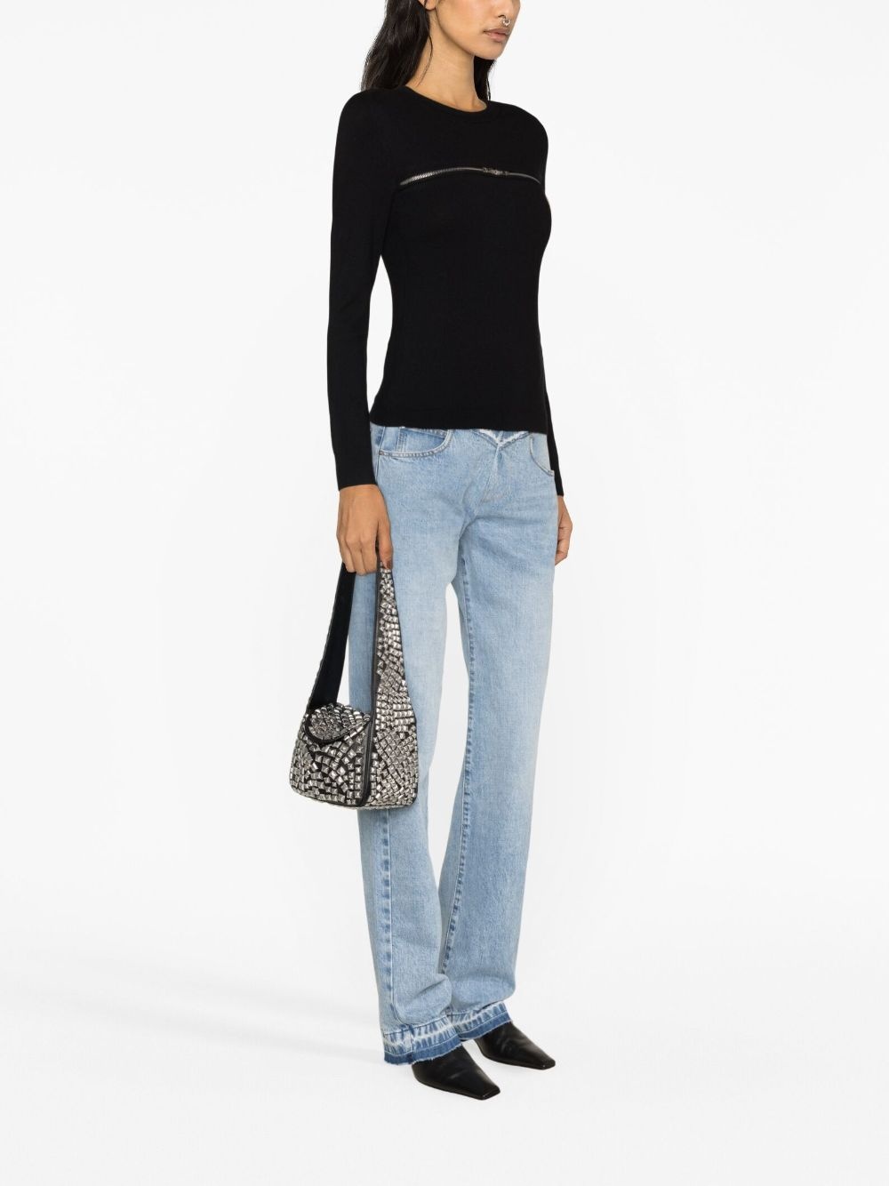 ISABEL MARANT Zoria knitted top - Grey