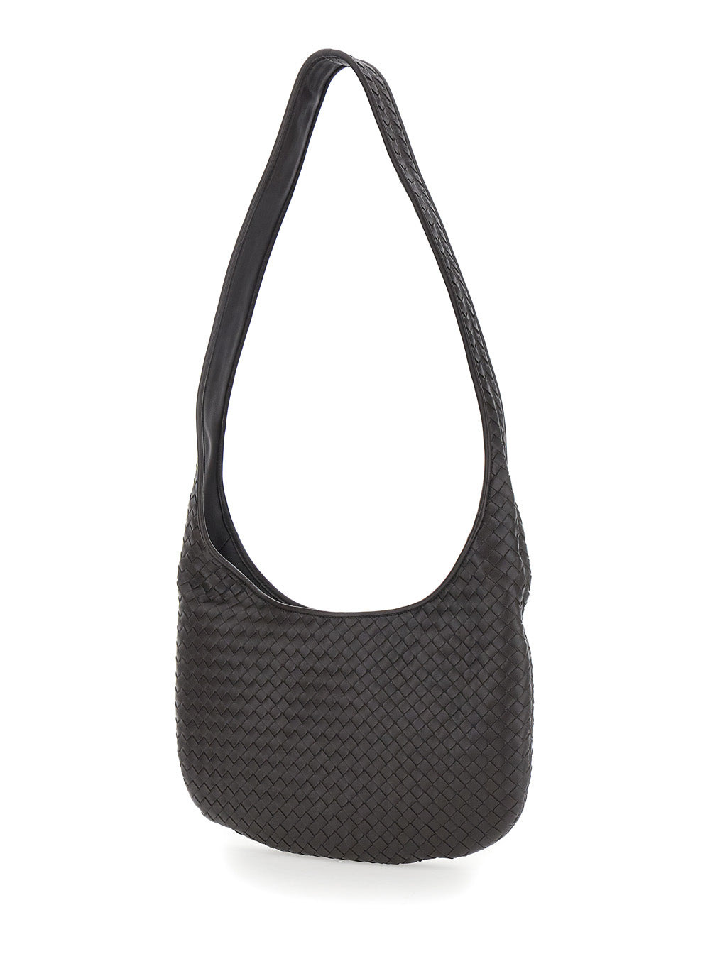 Bottega Veneta Men Brown Crossbody Bag With Top Zip Closure And Intrecciato Motif In Leather Man - 2