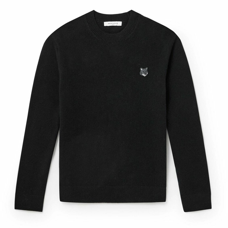 Maison Kitsune Bold Fox Head Patch Sweater, Size X-Small - 5
