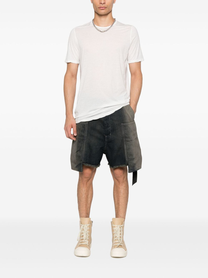 Rick Owens DRKSHDW frayed pocket denim shorts outlook