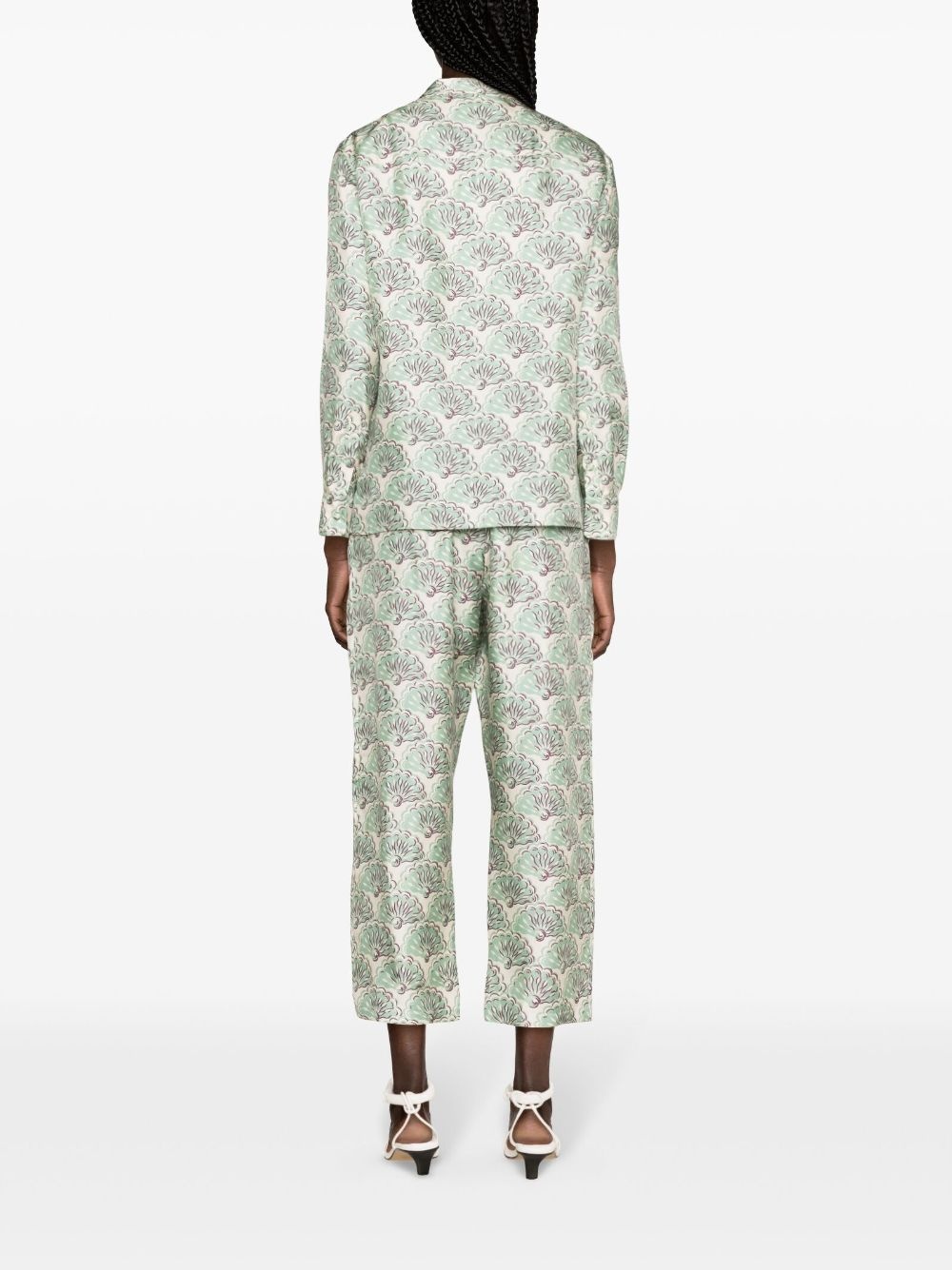 Boy fans-print silk shirt - 4
