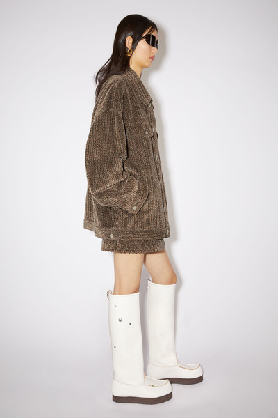 Acne Studios Embellished leather boots - White outlook