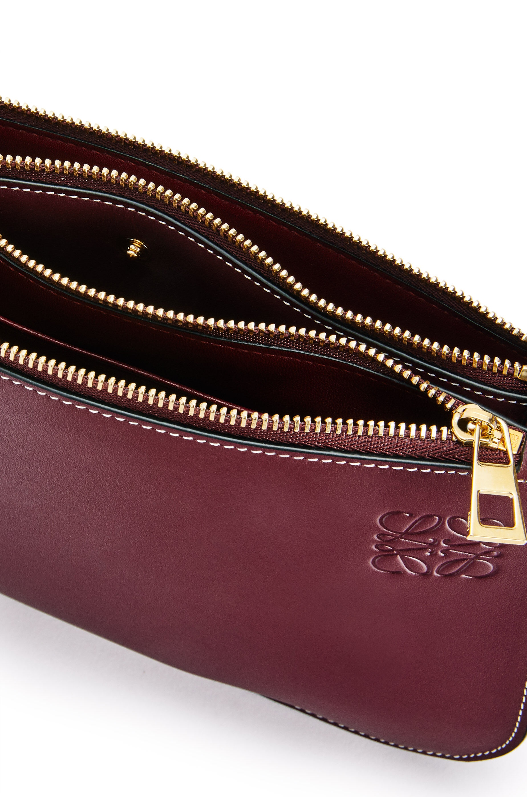 Gate Double Zip pouch in soft calfskin - 5