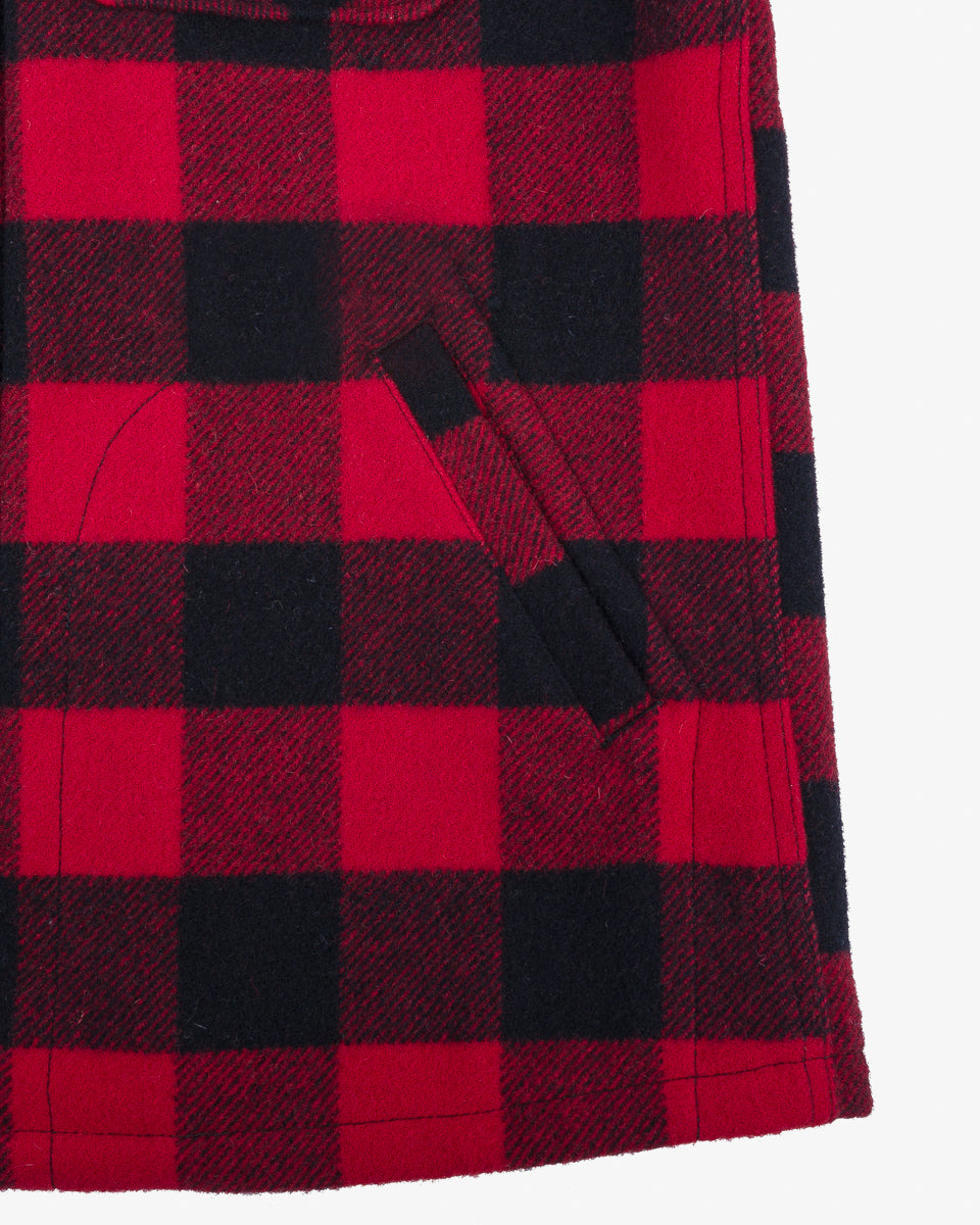 IHW-20-RED Wool Buffalo Check Bush Jacket - Red - 12