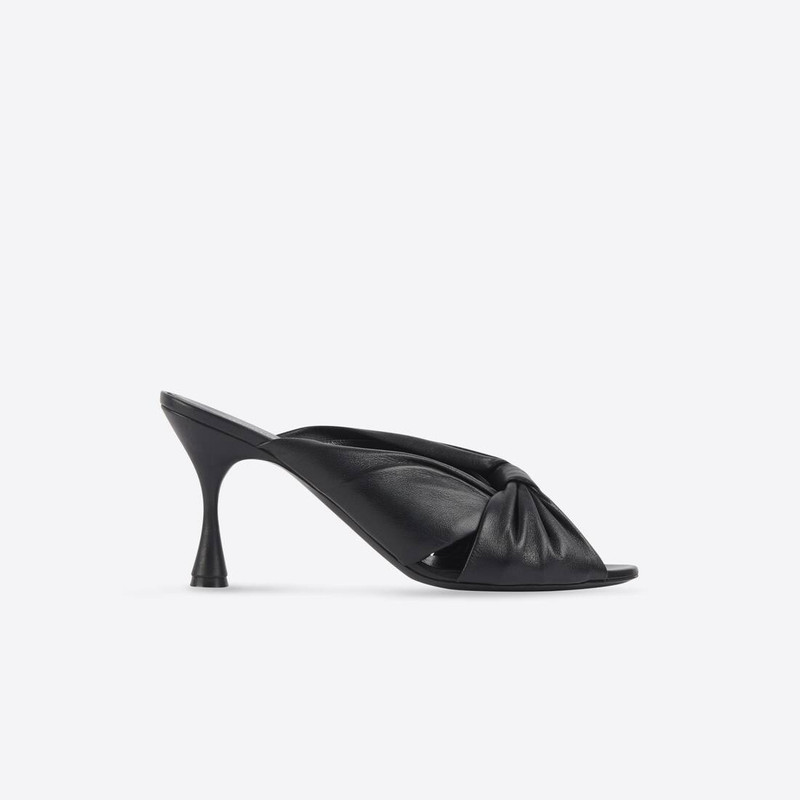 Women's Drapy 80mm Mule in Black - 1