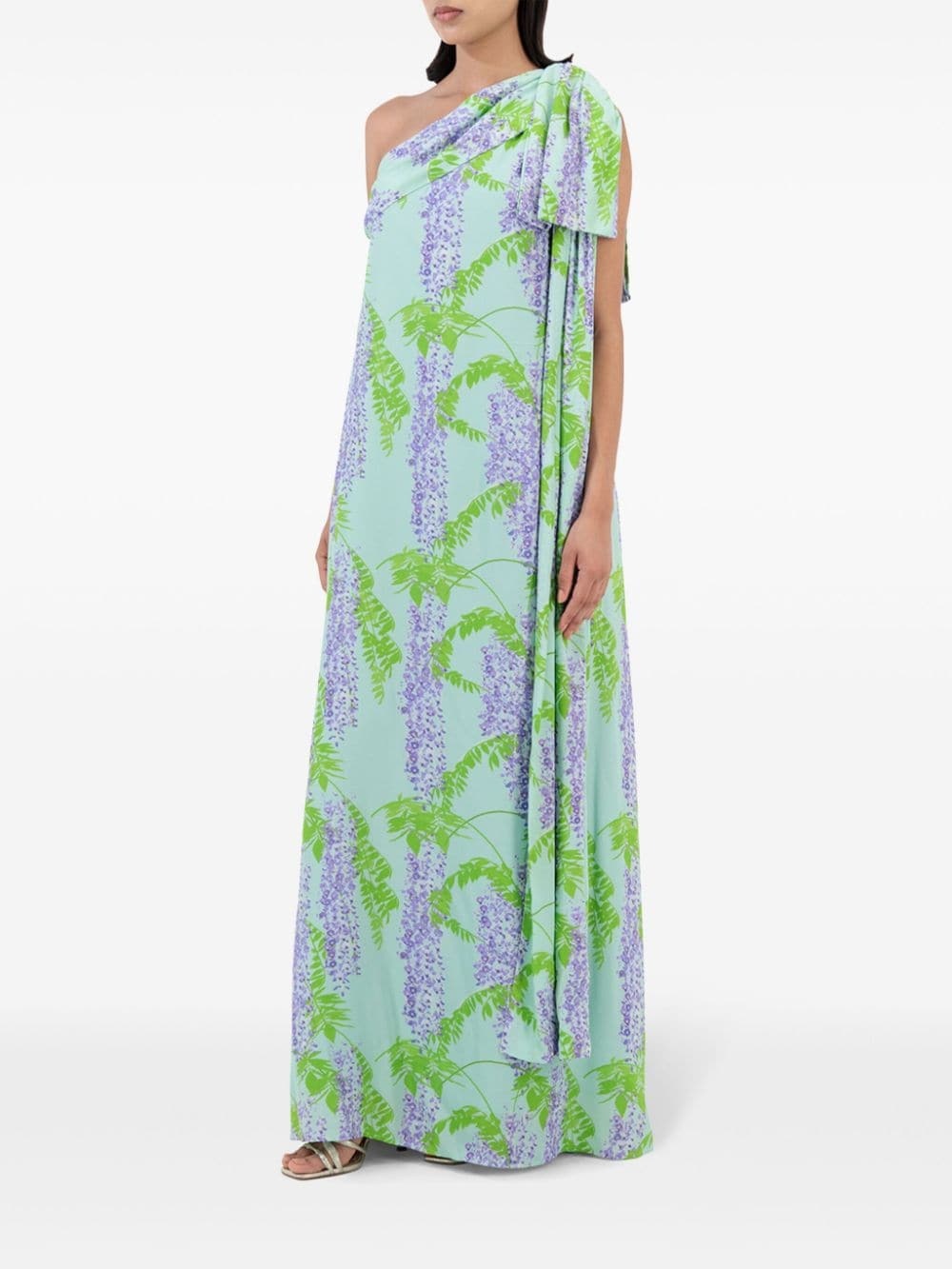 Wisteria-print dress - 3