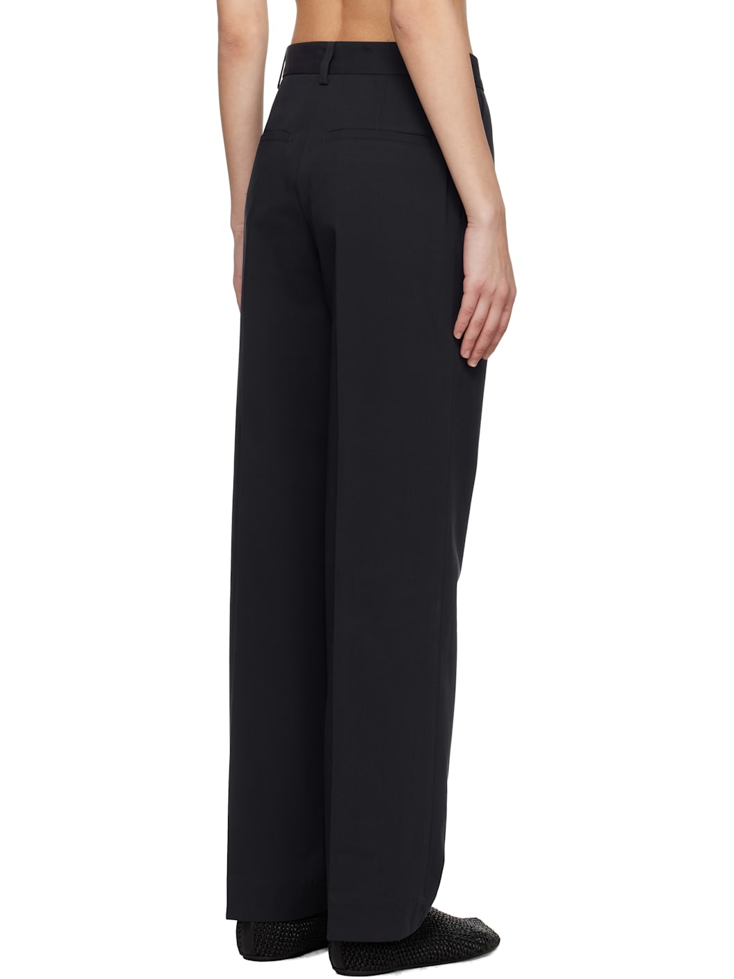 Navy Slanted Pocket Trousers - 3